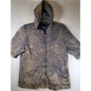 Vintage Torrid Grunge Hoodie Womens Size 1 (XL) Short Sleeve Zipper Sweatshirt‎